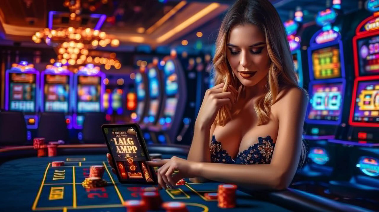 Ilustrasi modernisasi platform taruhan olahraga dan casino digital dengan user interface menarik